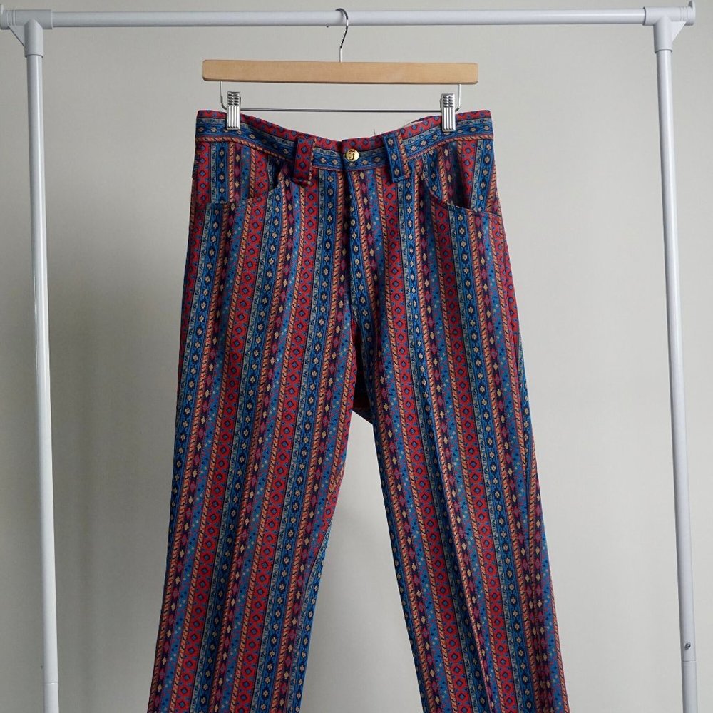 FARAH Multicoloured Print Pants - Picture 1 of 9